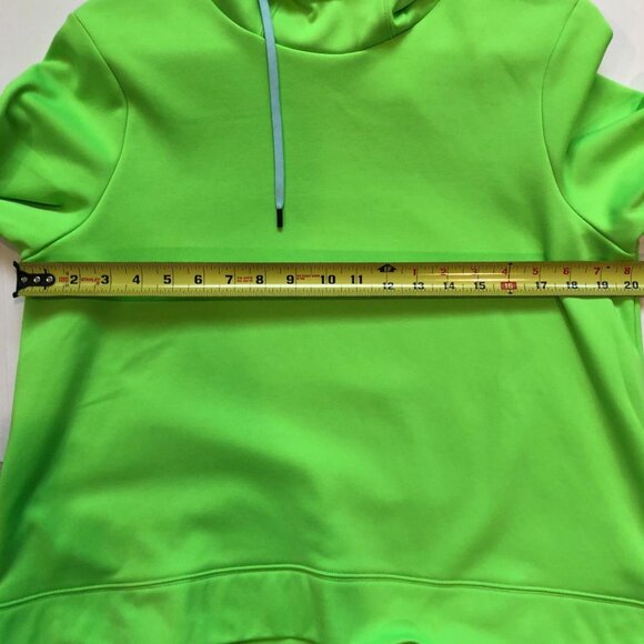 Champion, Loose Fit Hoodie, Size Medium, Fluorescent (Lime) Green with baby blue - Picture 7 of 8